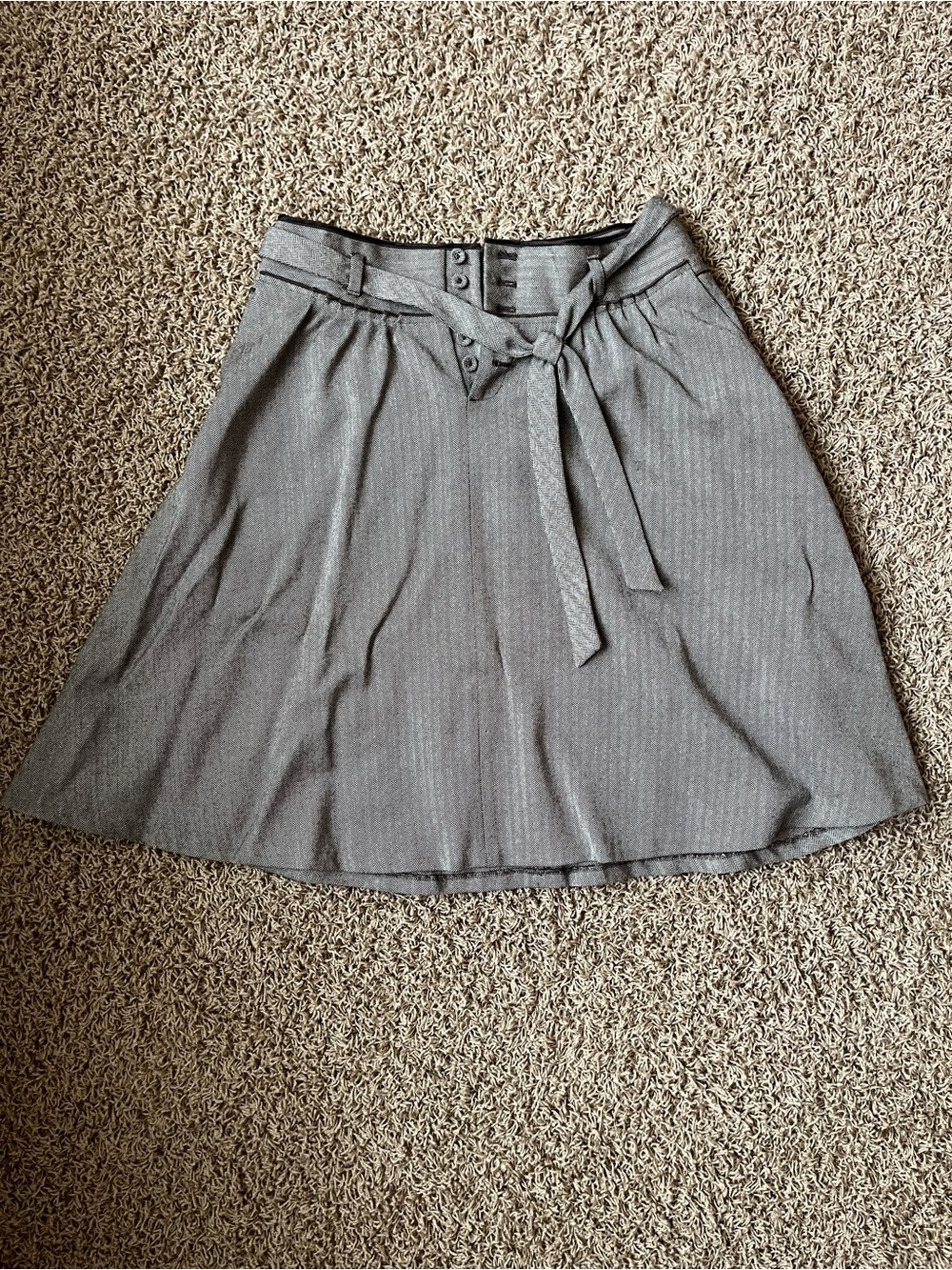 Banana Republic Brown A-Line Tie-Waist Skirt